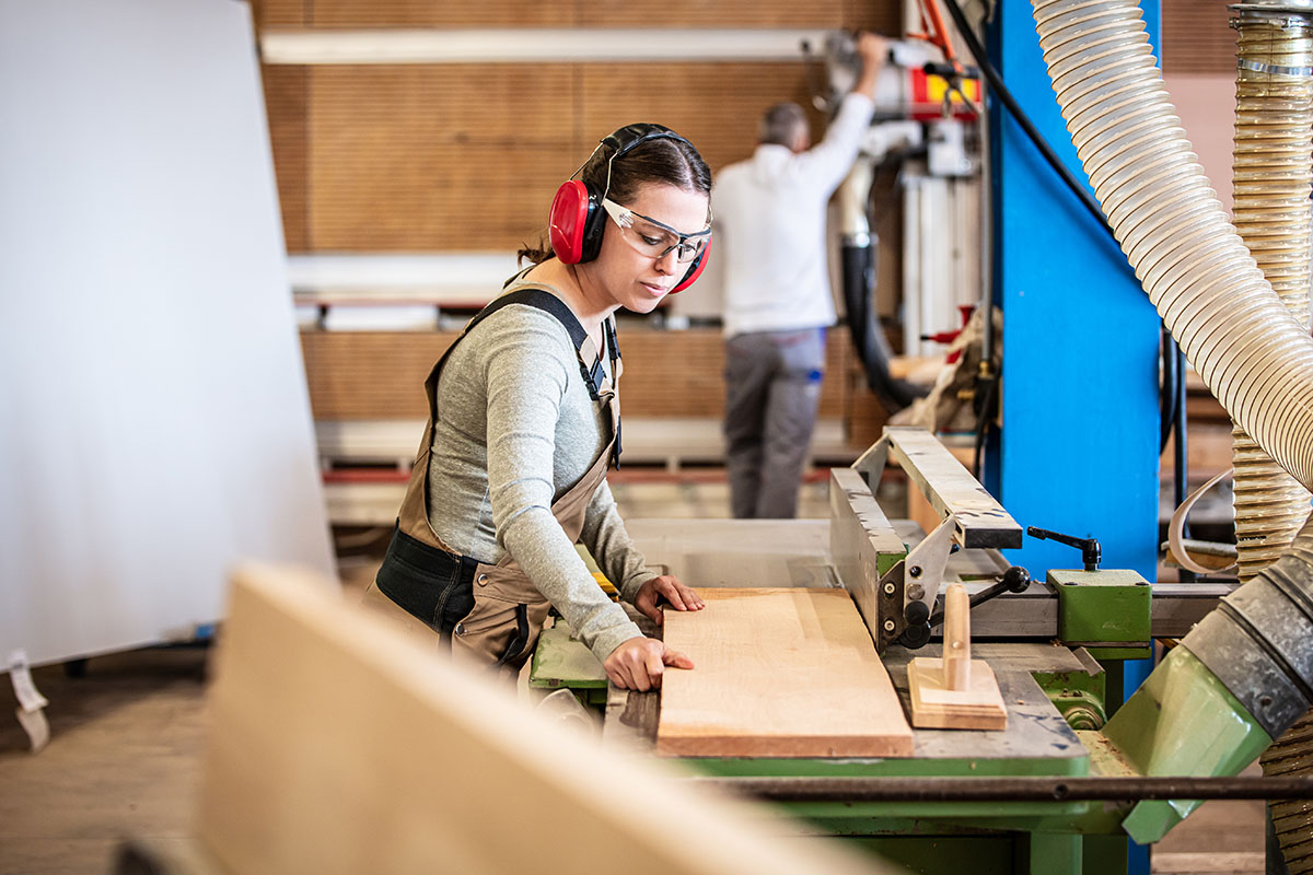 Beispiel für eine Entstaubungsanlage in der Holzindustrie